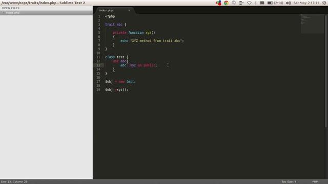 OOPS Concepts in PHP in Hindi (Access Levels in Traits) | Part-13 смотреть онлайн
