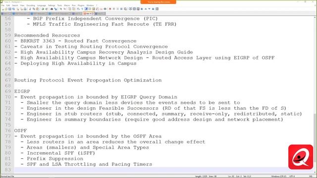 CCIE Enterprise Infrastructure Lesson 64 - Route Protocol Event Propagation Optimization смотреть онлайн