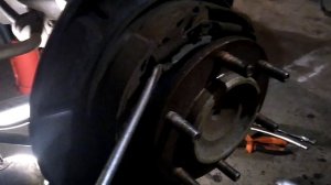 Замена колодок ручника