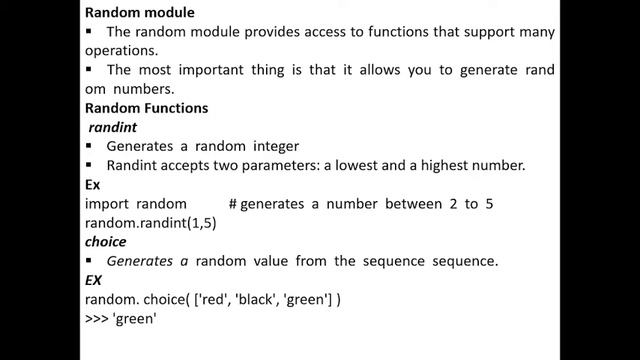 PYTHON MODULES смотреть онлайн