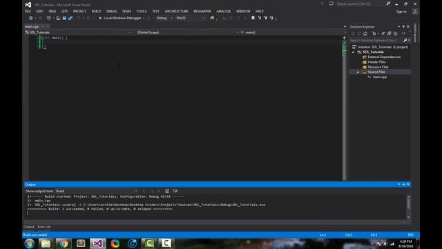 Setting Up SDL 2.0 - C++/SDL 2 Tutorials Ep. 1 смотреть онлайн