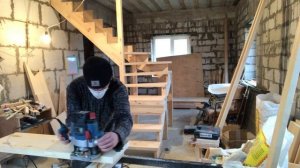 Фрезерую ступени для лестницы.фрезеровка ступеней