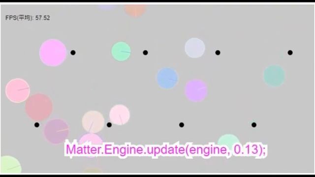 pixi.js matter.js sample 21 – Matter.Engine.update(engine, [delta=16.666← ココ ])を落とすと慣性の力も落ちるっぽい смотреть онлайн