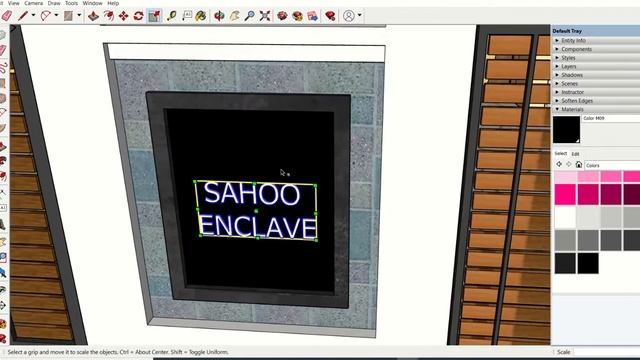 How to insert 3D Text in Sketchup смотреть онлайн