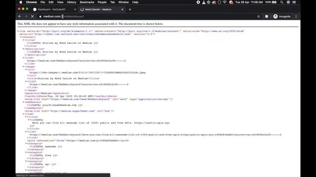Access Medium Feed as JSON API #api #medium смотреть онлайн