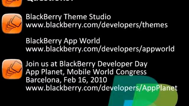 BlackBerry Theme Studio Developer FULL Webinar (Part Eight) смотреть онлайн