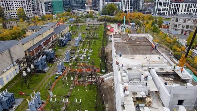 ПС 330 кВ Завод Ильич, устройство монолитного перекрытия 2-го этажа здания ЗРУ смотреть онлайн