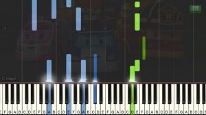 Robocar Poli Theme Ost Pro Easy Piano Tutorial Two Hand