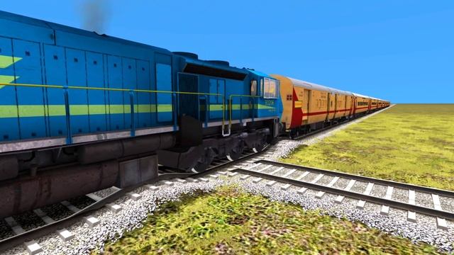 4 TRAINS RUNNING ON RISKY RAILROAD TRACKS | BUMPY RAILROAD TRACKS – Train Simulator смотреть онлайн