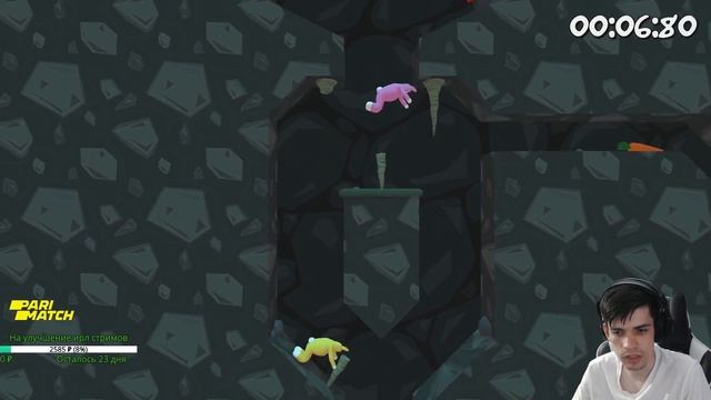 МУЖИКИ ЗАХОТЕЛИ ПРОЙТИ УРОВЕНЬ С ПЕРВОГО РАЗА | CEMKA И GRAFOYNI В SUPER BUNNY MAN смотреть онлайн