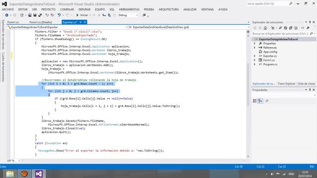 Exportar Datagridview a Excel en C# смотреть онлайн