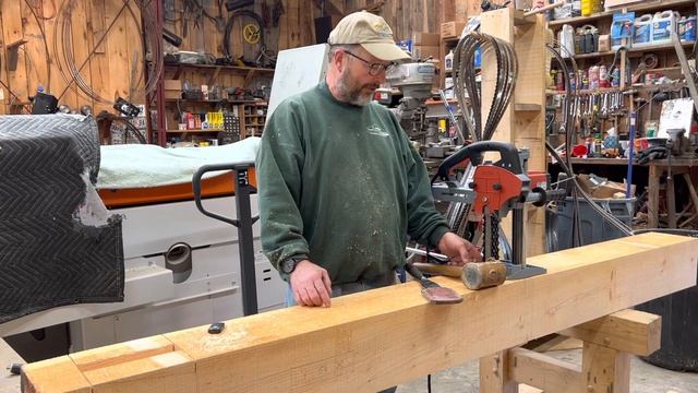 Timber Framing: Mafell mortiser cutting the mortise part 2 смотреть онлайн