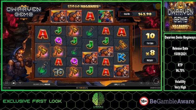 Dwarven Gems Megaways Preview Base Game And Bonus By Iron Dog Studios смотреть онлайн