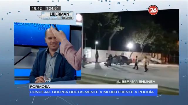 Liberman en linea: Consejal golpea a una mujer brutalmente frente a la policía смотреть онлайн
