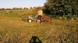 Мотоблок "Нева" с граблей - ворошилкой