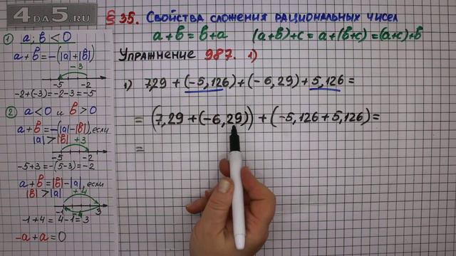 Упражнение № 987 (Вариант 1) – Математика 6 класс – Мерзляк А.Г., Полонский В.Б., Якир М.С. смотреть онлайн