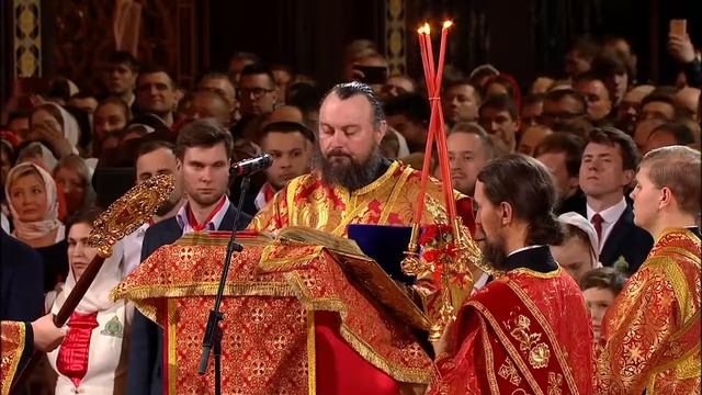 Пасха-2018. Протоиерей Максим Обухов читает Пасхальное Евангелие на татарском яз. в ХХС. смотреть онлайн