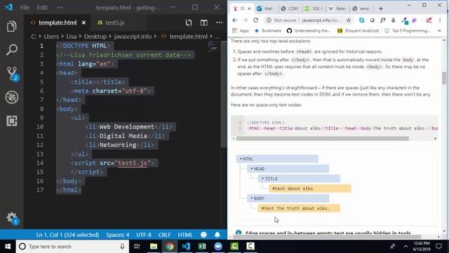 javascript.info The Modern Tutorial Part 2 1.2 DOM Tree смотреть онлайн