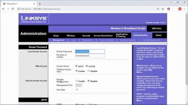How to Login to Linksys WRT54GL and Change Default Router Password