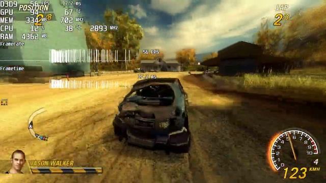 FlatOut 2. FPS Test NVIDIA GT 520 (INTEL Xeon E5-2630 v2) смотреть онлайн