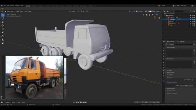 Tatra 815 - Blender 2.8 Lowpoly Timelapse Tutorial смотреть онлайн