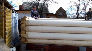 Сруб из ОСИНЫ "в лапу" # СБОРКА сруба в Казани