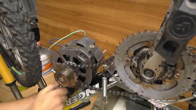 Самодельный электровелосипед с двигателем из автомобильного генератора BLDC