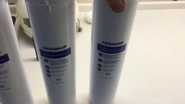 Чистая питьевая вода! Аквафор Кристалл, замена фильтр-патронов и их вскрытие. смотреть онлайн