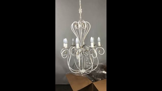 Обзор люстры подвесной большой сварной ковки ПЕТРАСВЕТ S3017-8. 7 лет гарантии. Не требует сборки. смотреть онлайн