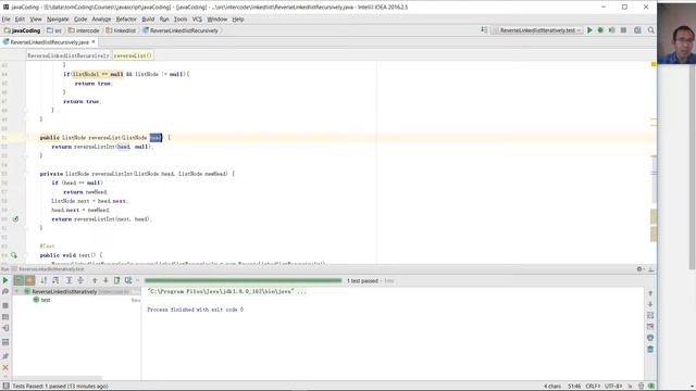 Coding Interview Reverse Linked List recursively смотреть онлайн