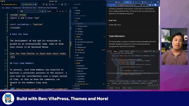 Build with Ben: Working with VitePress and The New Docs Theme! смотреть онлайн