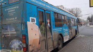 Троллейбус Тролза-5275.07 «Оптима» следует по маршруту 1 «Ярославль-Главный - Шинный з-д»