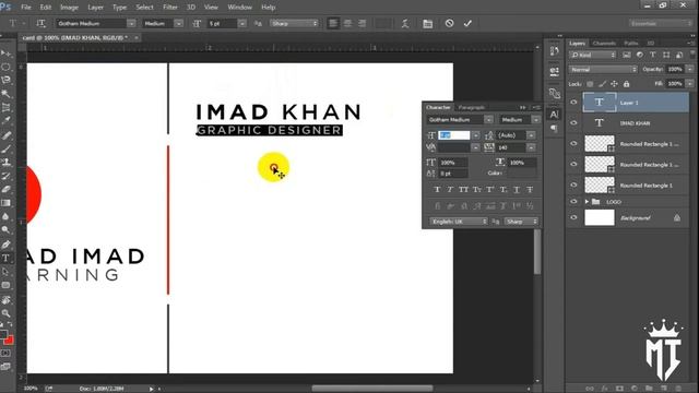 How To Create Elegant minimal business card design in Adobe Photoshop CC Tutorial 2022-Muhammad Ima смотреть онлайн