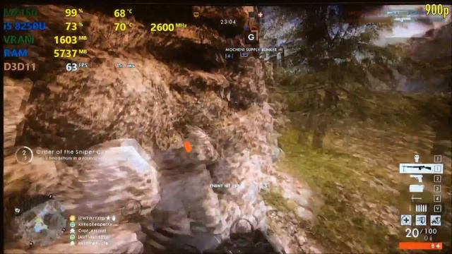 MX150 + i5 8250U | Battlefield 1 - 768p, 900p, 1080p смотреть онлайн