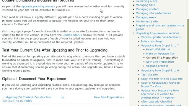 2.4.1. Перевод страницы Current Site Preparation с сайта drupal.org смотреть онлайн