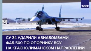 Су-34 ударили авиабомбами ФАБ-500 по опорнику ВСУ на краснолиманском направлении