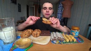 МУКБАНГ АСМР СЛАДОСТИ / ПЕЧЕНЬЕ АМЕРИКАНО / ШОКОЛАДНЫЕ ВАФЛИ / РУЛЕТИКИ / EATING ASMR Mukbang #433