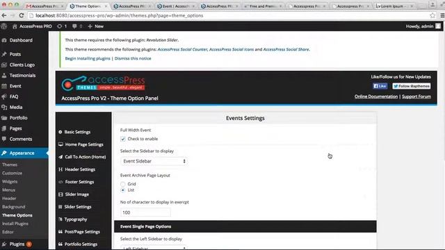 Premium WordPress Theme AccessPress Pro - How to Setup Events Page | WordPress Tutorial смотреть онлайн