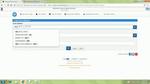 Train Between Stations | Find The Trains Running Between Two Stations [In Hindi] смотреть онлайн
