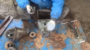 реверс редуктор на мини трактор часть 1  #Sanek23rus #PRO100еРешение #БЕЗтокаря #Фсёпро100