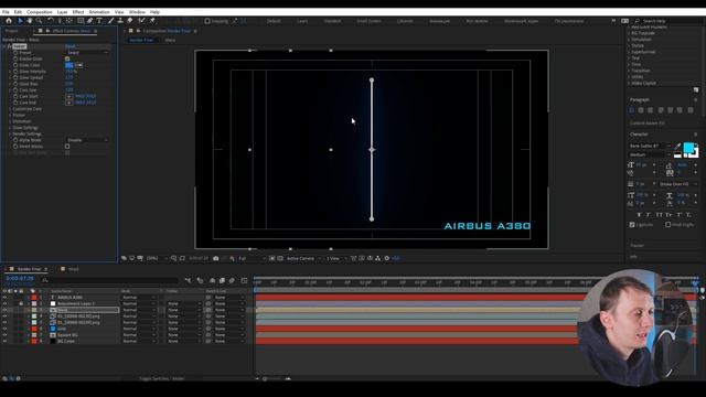 HUD Анимация в After Effects : Сканер 3D Mодели Cамолета смотреть онлайн