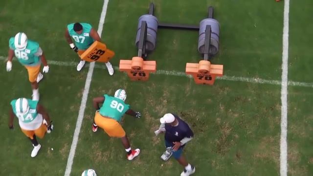 Miami Dolphins Defeating the Double Team drill смотреть онлайн