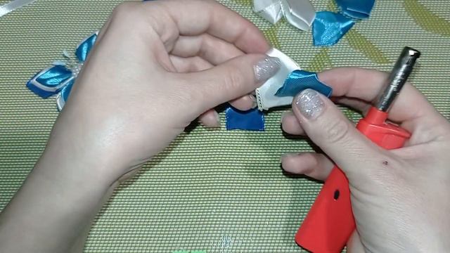 нежные бабочки, красиво канзаши МК kanzashi diy/robótki ręczne,satynowa wstążka, ozdoba, kokardka, смотреть онлайн