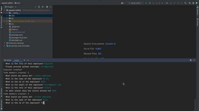 Engineer team page generator made with node.js смотреть онлайн
