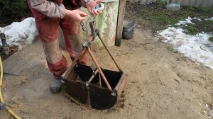 Самодельный грейфер. Чистка колодца своими руками.