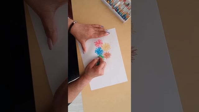 Нетрадиционная техника рисования .Восковые мелки / акварель. "Астры" смотреть онлайн