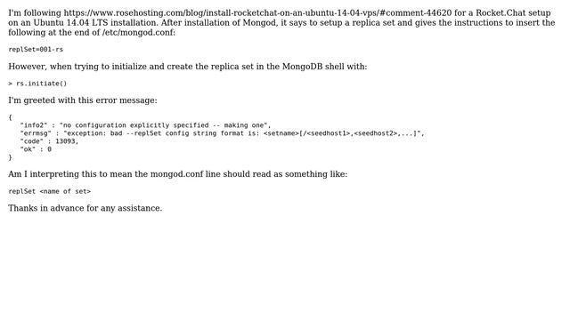 DevOps & SysAdmins: MongoDB setup for Rocket.Chat error message смотреть онлайн