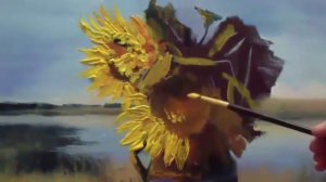 Алла Белопесоцкая живопись маслом "вечер на берегу реки"