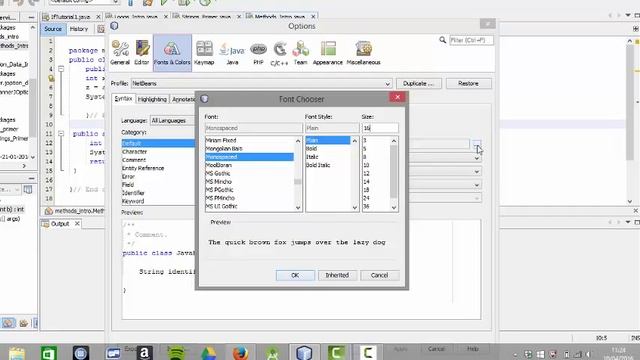Java Beginner Programmer - Changing Font Size in NetBeans - An Aside смотреть онлайн