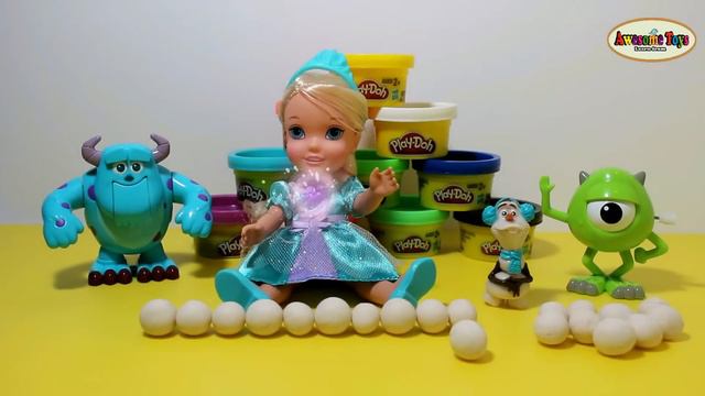 Learn to count to 20 with Elsa using Play Doh смотреть онлайн